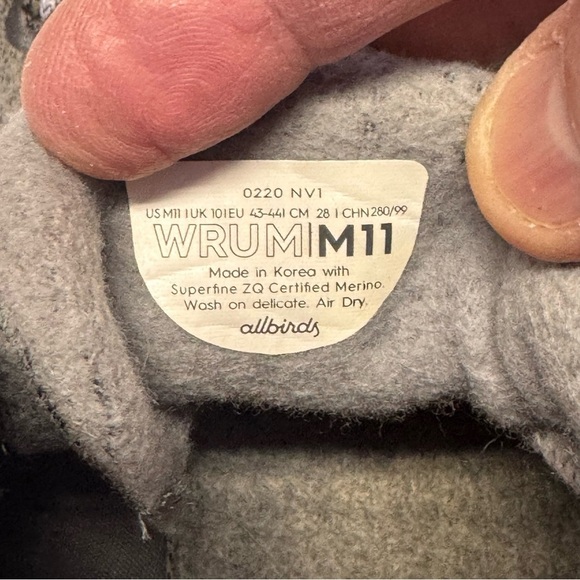 Allbirds Gray Wool Runner High Top Running Shoes Size M11 Athletic - Picture 8 of 8